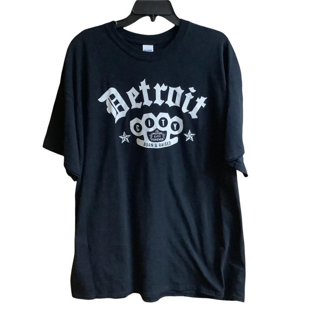Detroit City Born & Raised Tee Shirt NWOT Men Size 2XL MOTOR CITY FOREVER